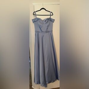 Xscape Sz 12 NWT Light Blue Off-Shoulder Gown